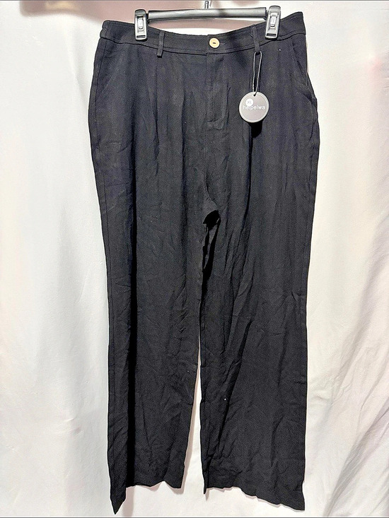 helpeiwa Pants - helpeiwa Wide Leg Cotton Linen Pants XL NWT